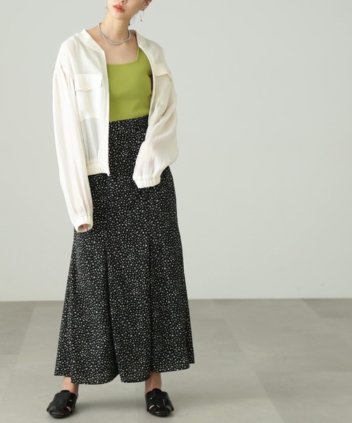 FREE'S MART（フリーズマート）の「◆[洗える]マシンウォッシャブルスクエアネックタンクニット（ニット/セーター・レディース・グリーン/ホワイト/レッド/ブラック・FREE）」の15枚目の写真