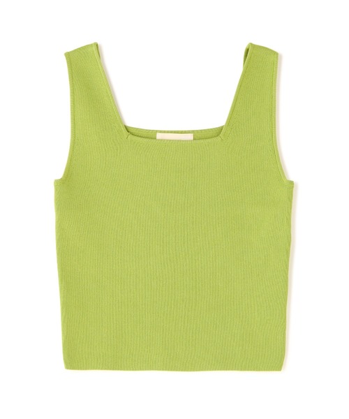 FREE'S MART（フリーズマート）の「◆[洗える]マシンウォッシャブルスクエアネックタンクニット（ニット/セーター・レディース・グリーン/ホワイト/レッド/ブラック・FREE）」の5枚目の写真