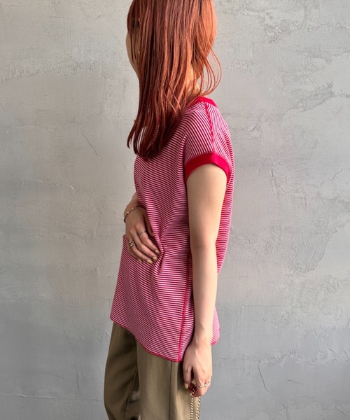 Verybrain - verybrain  ボーダーカットソー miniministore ボーダー柄tシャツ 長袖カットソー 春秋