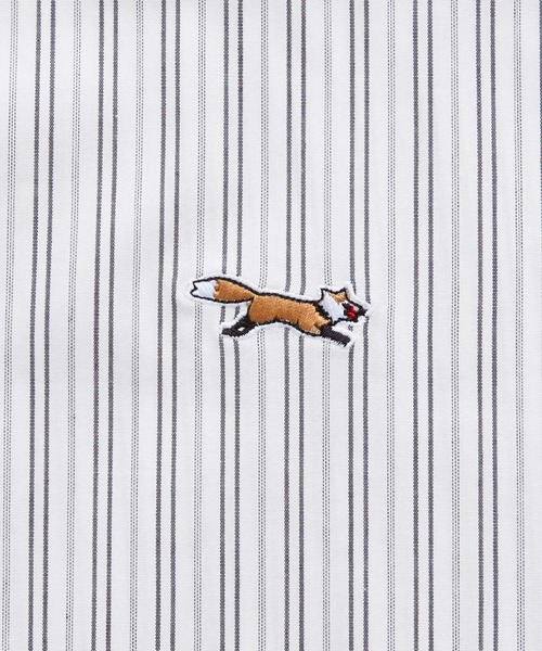 PENNEYS(ぺニーズ)の「PENNEYS/ペニーズ 別注 THE FOX ロゴ ワッペン刺繍 オーバーサイズ ブロード レギュラーカラー 半袖シャツ(シャツ/ブラウス・レディース・サックスブルー/ネイビー/グレー系/ベージュ系/ネイビー系/ピンク系/ホワイト/ライトブルー/ブラック系1/グリーン系/ブラック系・M/L)」の15枚目の写真