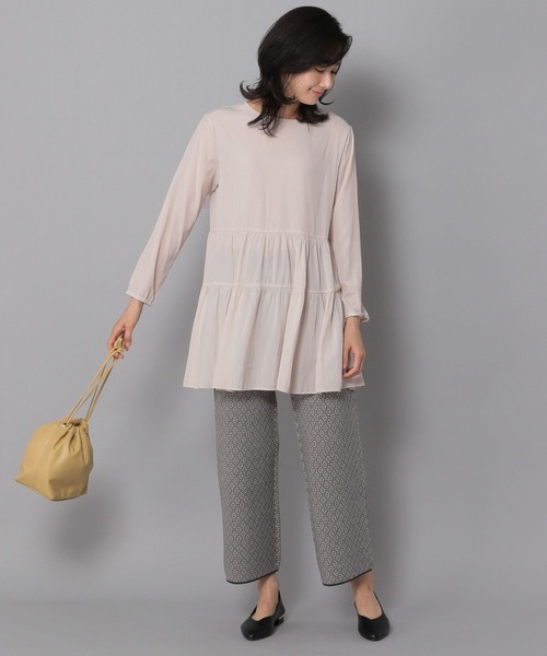 Elura(エルーラ)の「ニットジャガードパンツ(その他パンツ・レディース・ベージュ/ブラック・LARGE/MEDIUM)」の7枚目の写真