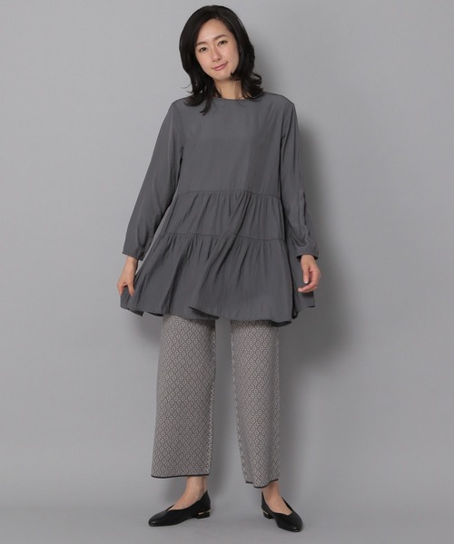 Elura(エルーラ)の「ニットジャガードパンツ(その他パンツ・レディース・ベージュ/ブラック・LARGE/MEDIUM)」の9枚目の写真