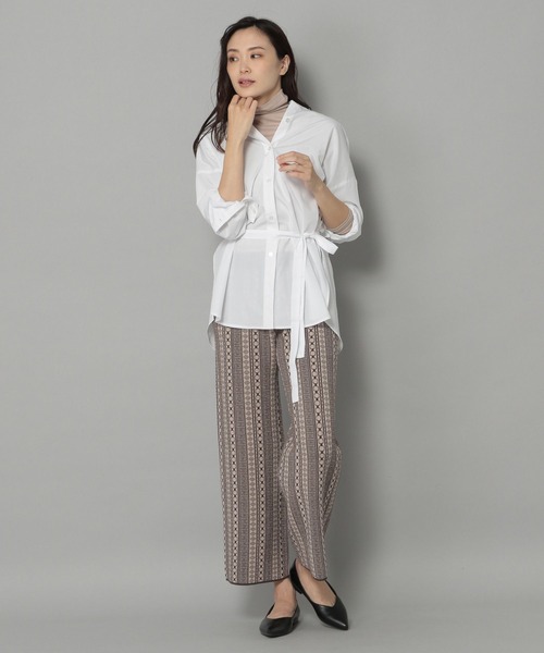 Elura(エルーラ)の「ニットジャガードパンツ(その他パンツ・レディース・ベージュ/ブラック・LARGE/MEDIUM)」の15枚目の写真