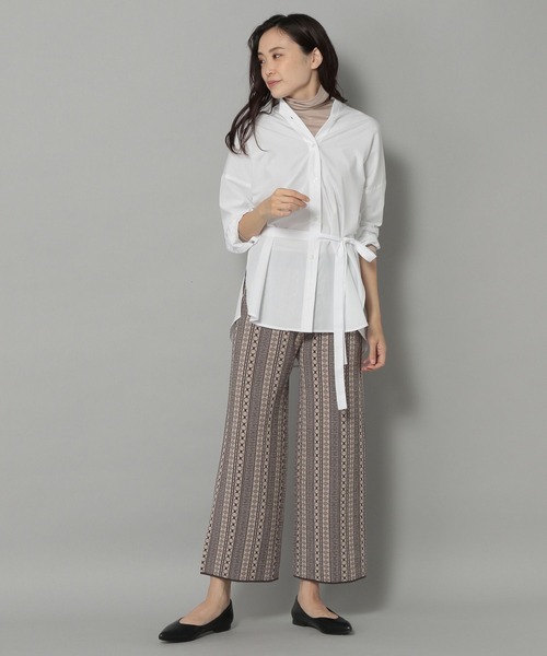 Elura(エルーラ)の「ニットジャガードパンツ(その他パンツ・レディース・ベージュ/ブラック・LARGE/MEDIUM)」の16枚目の写真
