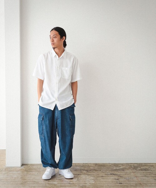 BEAMS（ビームス）の「BEAMS / サッカー ミニレギュラーシャツ（シャツ/ブラウス・メンズ・ネイビー/ホワイト/グレー・S/L/XL/M）」の4枚目の写真