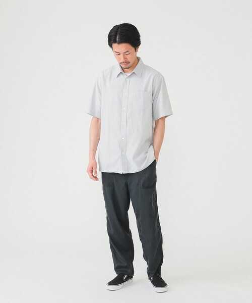 BEAMS（ビームス）の「BEAMS / サッカー ミニレギュラーシャツ（シャツ/ブラウス・メンズ・ネイビー/ホワイト/グレー・S/L/XL/M）」の6枚目の写真