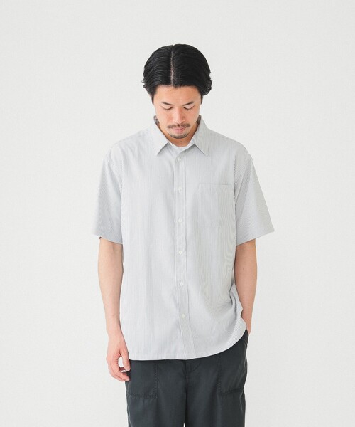 BEAMS（ビームス）の「BEAMS / サッカー ミニレギュラーシャツ（シャツ/ブラウス・メンズ・ネイビー/ホワイト/グレー・S/L/XL/M）」の7枚目の写真