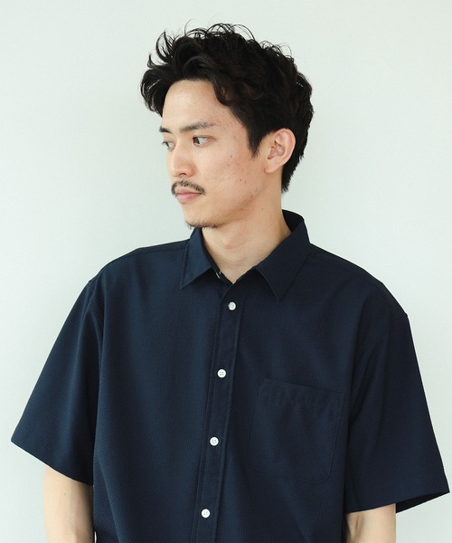 BEAMS（ビームス）の「BEAMS / サッカー ミニレギュラーシャツ（シャツ/ブラウス・メンズ・ネイビー/ホワイト/グレー・S/L/XL/M）」の21枚目の写真