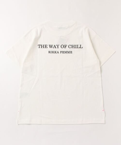 RIKKA FEMME(リッカファム)の「RIKKA FEMME/リッカファム Tシャツ BY23SS04(Tシャツ/カットソー・レディース・ネイビー/ホワイト/カーキ・FREE)」の4枚目の写真