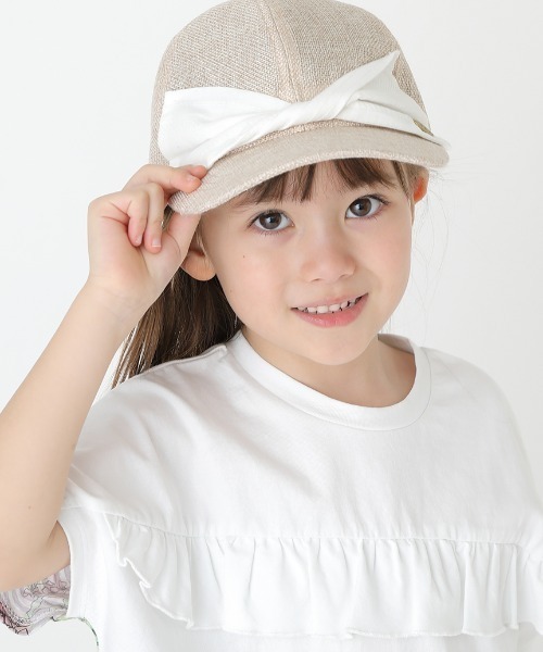 HAKKA KIDS（ハッカキッズ）の「リボン付きキャップ（キャップ・キッズ・ベージュ/ブラウン・M/L）」の8枚目の写真