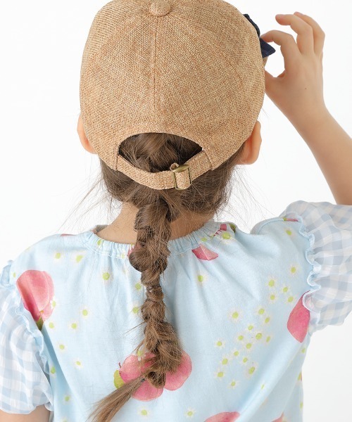 HAKKA KIDS（ハッカキッズ）の「リボン付きキャップ（キャップ・キッズ・ベージュ/ブラウン・M/L）」の6枚目の写真