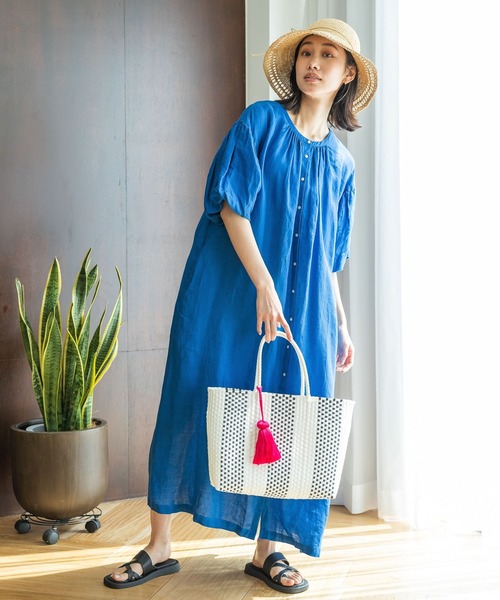 niko and...(ニコアンド)の「FINEリネン2WAYワンピース(ワンピース・レディース・レッド/スモーク/オリーブ/ブルー・MEDIUM/LARGE)」の21枚目の写真