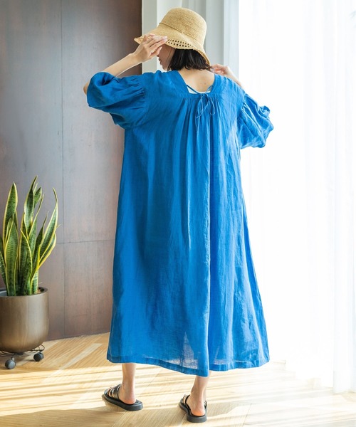 niko and...(ニコアンド)の「FINEリネン2WAYワンピース(ワンピース・レディース・レッド/スモーク/オリーブ/ブルー・MEDIUM/LARGE)」の22枚目の写真