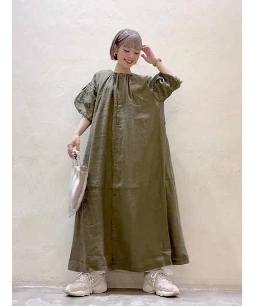 niko and...(ニコアンド)の「FINEリネン2WAYワンピース(ワンピース・レディース・レッド/スモーク/オリーブ/ブルー・MEDIUM/LARGE)」の13枚目の写真