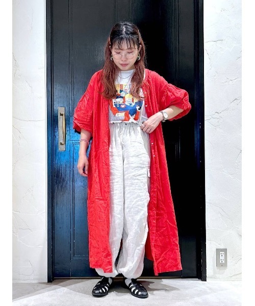 niko and...(ニコアンド)の「FINEリネン2WAYワンピース(ワンピース・レディース・レッド/スモーク/オリーブ/ブルー・MEDIUM/LARGE)」の9枚目の写真