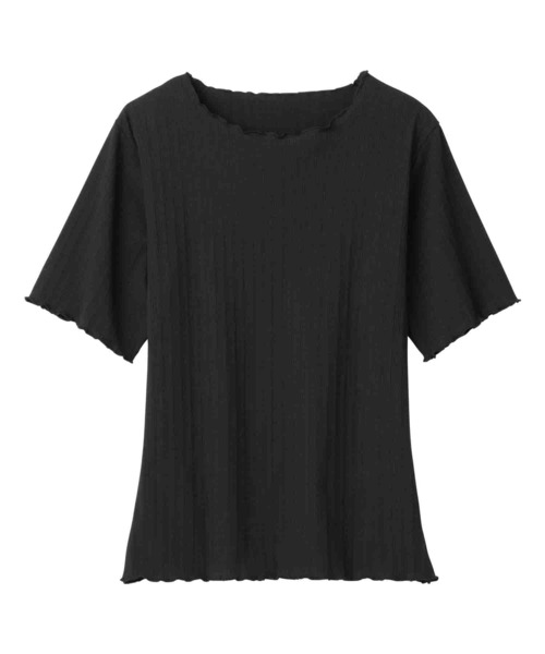 alotta(アロッタ)の「メロウ使いテレコリブTシャツ(Tシャツ/カットソー・レディース・グレー/ブラック/サンドグレー/ミント/ピンク/オフホワイト・X-LARGE/MEDIUM/LARGE/XX-LARGE)」の10枚目の写真