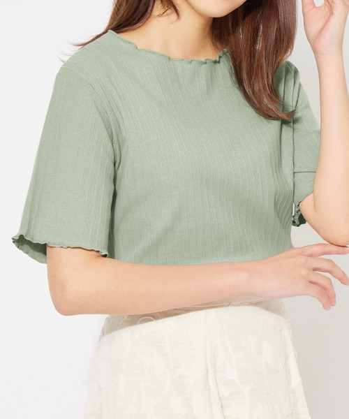alotta(アロッタ)の「メロウ使いテレコリブTシャツ(Tシャツ/カットソー・レディース・グレー/ブラック/サンドグレー/ミント/ピンク/オフホワイト・X-LARGE/MEDIUM/LARGE/XX-LARGE)」の18枚目の写真