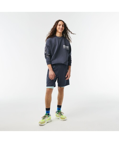 LACOSTE(ラコステ)の「グラフィカルブランドネームロゴマルチプリントロングスリーブTシャツ(Tシャツ/カットソー・メンズ・ネイビー/セージグリーン・4/3/5/2)」の12枚目の写真