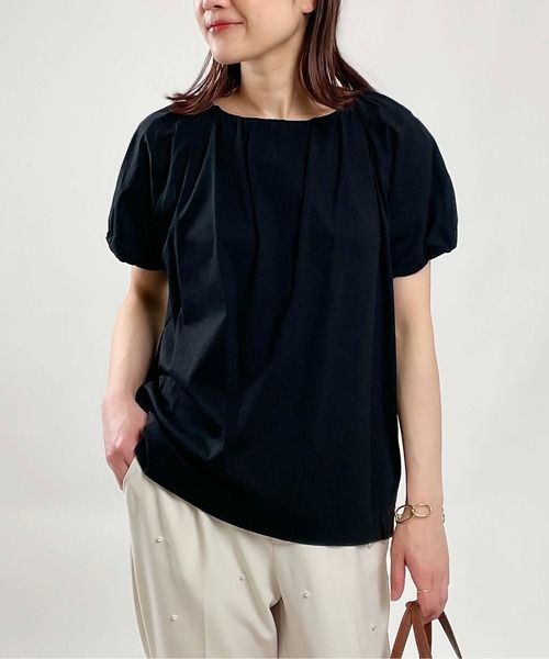 PICCIN(ピッチン)の「ラグランギャザープルオーバー(Tシャツ/カットソー・レディース・オフホワイト/ブルー/ブラック・M)」の15枚目の写真