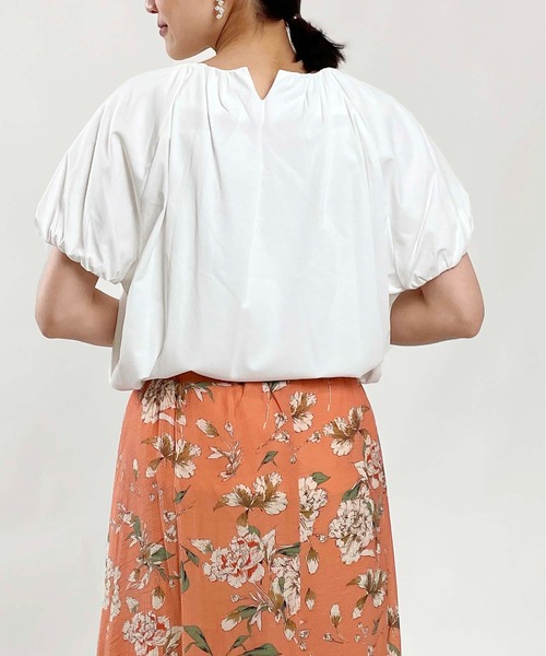PICCIN(ピッチン)の「ラグランギャザープルオーバー(Tシャツ/カットソー・レディース・オフホワイト/ブルー/ブラック・M)」の6枚目の写真