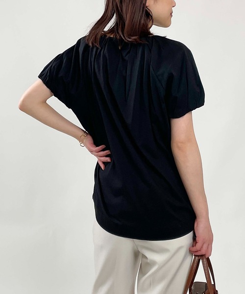 PICCIN(ピッチン)の「ラグランギャザープルオーバー(Tシャツ/カットソー・レディース・オフホワイト/ブルー/ブラック・M)」の14枚目の写真