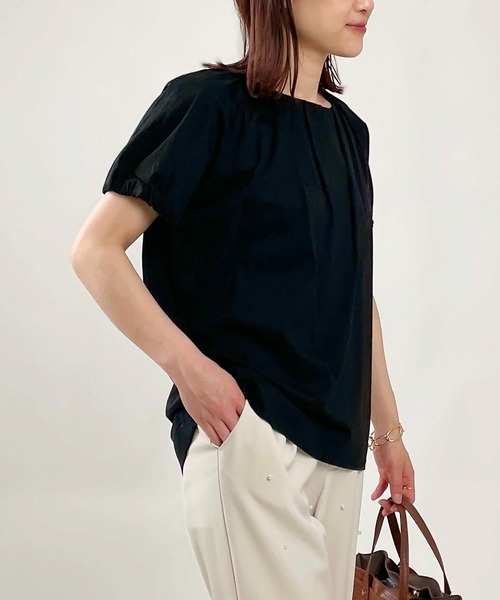 PICCIN(ピッチン)の「ラグランギャザープルオーバー(Tシャツ/カットソー・レディース・オフホワイト/ブルー/ブラック・M)」の13枚目の写真