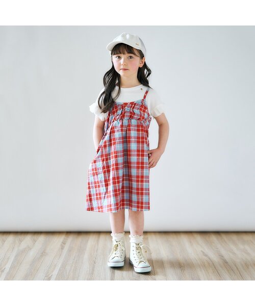 apres les cours（アプレレクール）の「GIRLSうしろリボンメッシュキャップ（ハット・キッズ・サックスブルー/アイボリー/ピンク・50/58/54）」の4枚目の写真