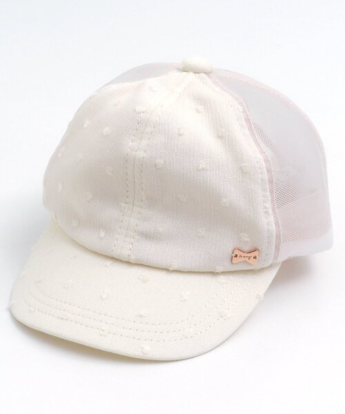 apres les cours（アプレレクール）の「GIRLSうしろリボンメッシュキャップ（ハット・キッズ・サックスブルー/アイボリー/ピンク・50/58/54）」の10枚目の写真