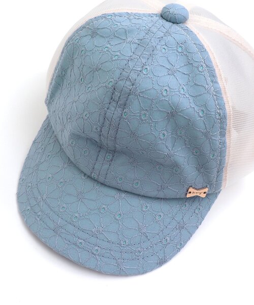 apres les cours（アプレレクール）の「GIRLSうしろリボンメッシュキャップ（ハット・キッズ・サックスブルー/アイボリー/ピンク・50/58/54）」の13枚目の写真