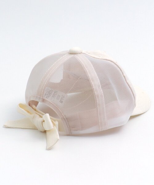 apres les cours（アプレレクール）の「GIRLSうしろリボンメッシュキャップ（ハット・キッズ・サックスブルー/アイボリー/ピンク・50/58/54）」の16枚目の写真