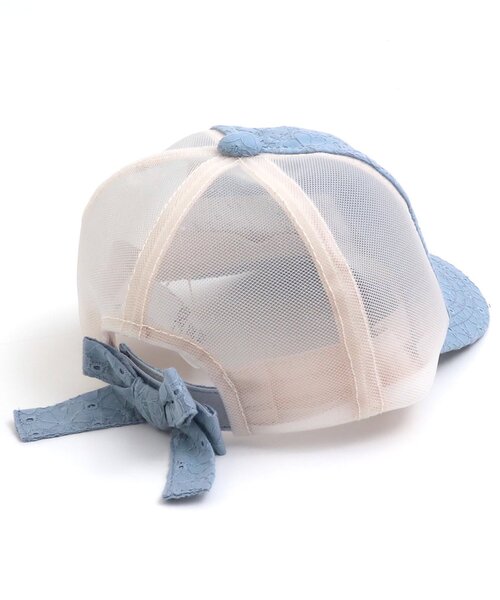 apres les cours（アプレレクール）の「GIRLSうしろリボンメッシュキャップ（ハット・キッズ・サックスブルー/アイボリー/ピンク・50/58/54）」の18枚目の写真