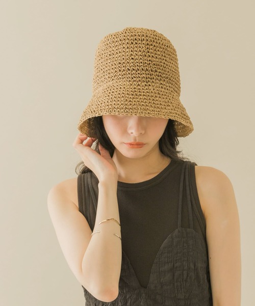 SMELLY(スメリー)の「プレーンペーパーハット(ハット・レディース・ベージュ/グレー/オフホワイト・-)」の20枚目の写真