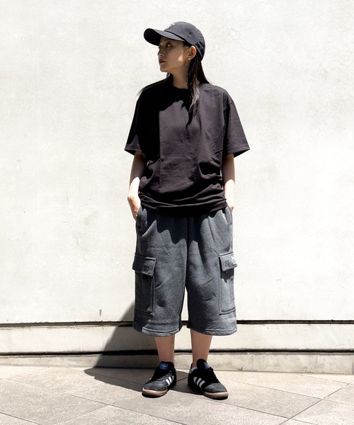 PRO CLUB （プロクラブ）の「【PRO CLUB/プロクラブ】 PCB167 FLEECE CARGO SHORTS　スウェットカーゴパンツ 無地 ショートパンツ スウェットパンツ メンズ ハーフパンツ（カーゴパンツ・メンズ・杢グレー/チャコールグレー/ネイビー/ブラック・MEDIUM/LARGE/X-LARGE）」の3枚目の写真