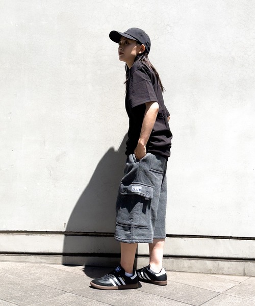 PRO CLUB （プロクラブ）の「【PRO CLUB/プロクラブ】 PCB167 FLEECE CARGO SHORTS　スウェットカーゴパンツ 無地 ショートパンツ スウェットパンツ メンズ ハーフパンツ（カーゴパンツ・メンズ・杢グレー/チャコールグレー/ネイビー/ブラック・MEDIUM/LARGE/X-LARGE）」の20枚目の写真