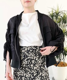 Meli rich | シアー袖ドロストMA-1(MA-1)