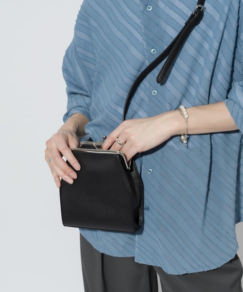 Adoon plain（アドーンプレーン）の「【Adoon plain】がま口ショルダーバッグ（ショルダーバッグ・メンズ・ブラック・FREE）」の8枚目の写真