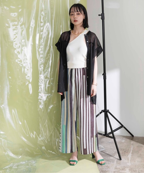 【タグ付新品】Eimee Law バックプリーツメッシュブラウス バックプリーツメッシュブラウス（シャツ/ブラウス）｜Eimee Law