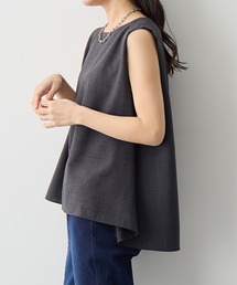 リネンライクノースリブラウス【サスティナブル】