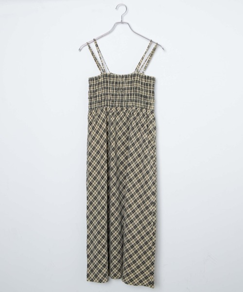 WEGO（ウィゴー）の「WEGO/バイアスチェックシャーリングキャミワンピース（ワンピース・レディース・ベージュ系その他2/グリーン系その他2・FREE）」の18枚目の写真