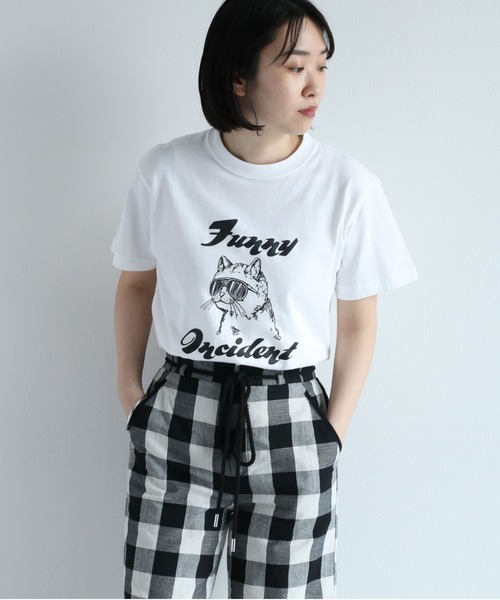 cepo(セポ)の「PHOT&CAT アソートモノクロTee(Tシャツ/カットソー・レディース・ベージュ/ブラック系その他/ホワイト系その他/オフホワイト・M)」の5枚目の写真