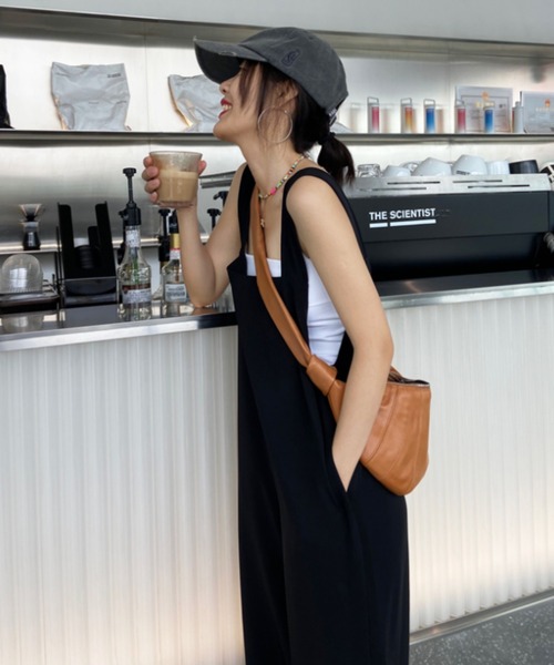 N.s(エヌドットエス)の「ワイドサロペット(サロペット/オーバーオール・レディース・ブラック・S/M/L)」の18枚目の写真