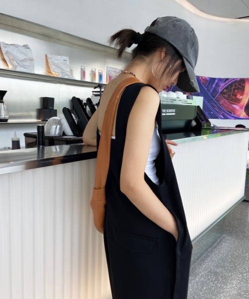N.s(エヌドットエス)の「ワイドサロペット(サロペット/オーバーオール・レディース・ブラック・S/M/L)」の14枚目の写真