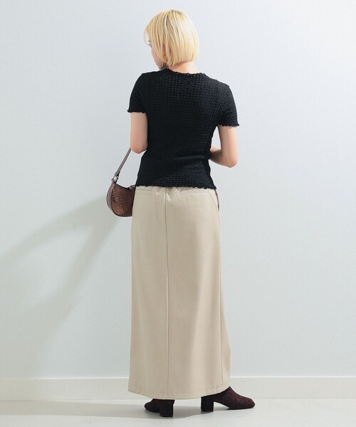 Ray BEAMS(レイビームス)の「Ray BEAMS / シュリンク メロー ボトルネック トップス(Tシャツ/カットソー・レディース・ホワイト/ブラック/ラベンダー・ONE SIZE)」の12枚目の写真