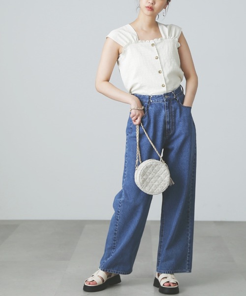 FREE'S MART（フリーズマート）の「ラウンドチェーンバッグ（ショルダーバッグ・レディース・グリーン系その他/ベージュ・ﾌﾘ-）」の6枚目の写真