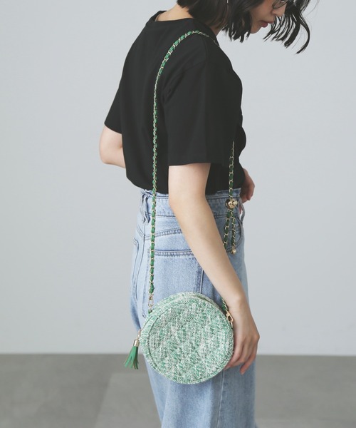 FREE'S MART（フリーズマート）の「ラウンドチェーンバッグ（ショルダーバッグ・レディース・グリーン系その他/ベージュ・ﾌﾘ-）」の9枚目の写真