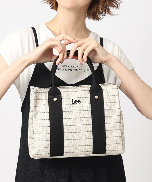 Lee　ハート刺繍のスクエアバッグ セール】【Lee別注】スクエアキャンバストート（トートバッグ