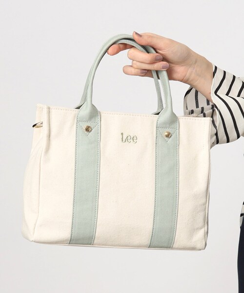Lee（リー）の「【Lee別注】スクエアキャンバストート（トートバッグ・レディース・ライトベージュ/ガンメタ/ミント/ブラック系1/ブラック系7/ブラック系2/ダークグレー/ブラック/アイボリー系1/アイボリー系6/ベージュ系その他6/ブラック系3・00）」の11枚目の写真