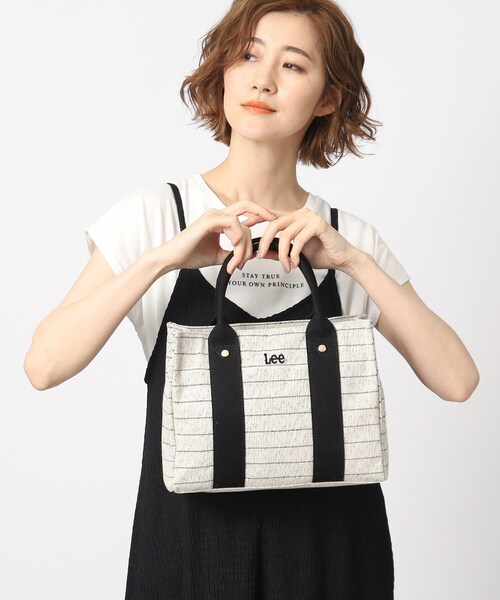 Lee　ハート刺繍のスクエアバッグ セール】【Lee別注】スクエアキャンバストート（トートバッグ