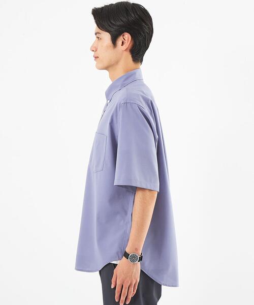 green label relaxing（グリーンレーベルリラクシング）の「TWウォッシャブルトロ ボタンダウン シャツ -ストレッチ・防シワ-（シャツ/ブラウス・メンズ・ライム/ダークグレー/ライラック・S/M/L/XL）」の6枚目の写真