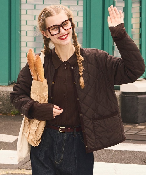 DIESEL ノーカラーキルティングジャケット セットアップ キルティングノーカラージャケット｜ピンクハウスオフィシャル